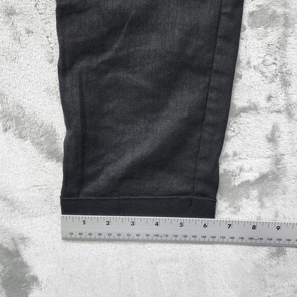 Ann Taylor Pants Women 4P PETITE Black Linen Blend High Rise Cuffed Ankle Preppy - Picture 9 of 10